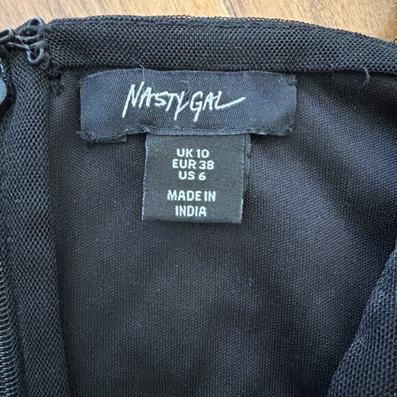 Nasty Gal Nessa Barrett 6 Premium Glass Stone Encrusted Strappy Mini Slip Dress - Picture 9 of 12
